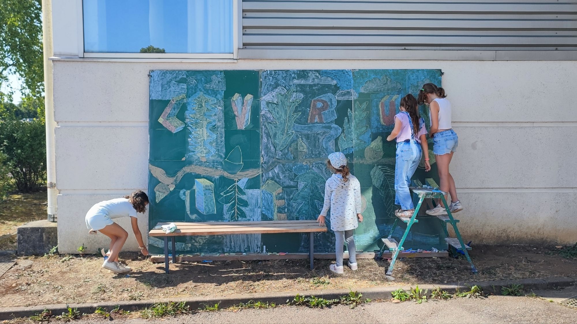 Atelier mural à la craie